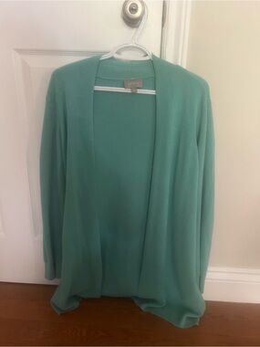 Cyrus Teal Green Open-Front Women's Cardigan